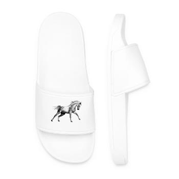 Horse - Men’s Pool Sliders - white - Front