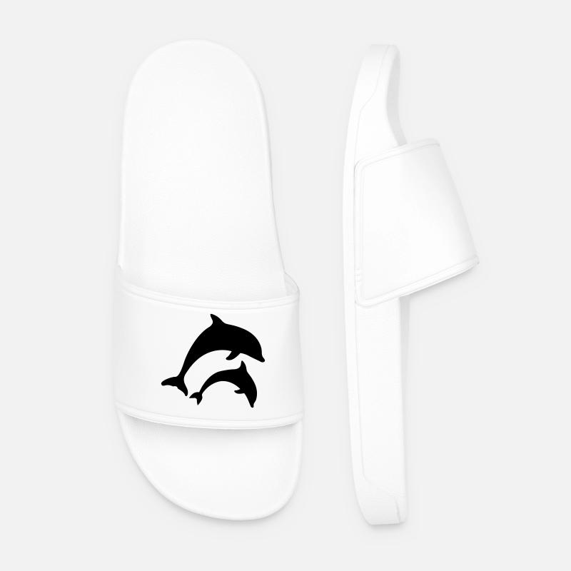 dolphins - Men’s Pool Sliders - white