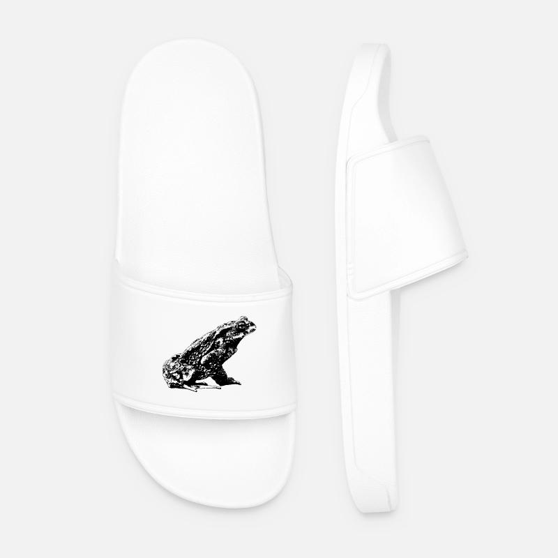 Toad / Bufo Bufo / Graphic - Men’s Pool Sliders - white