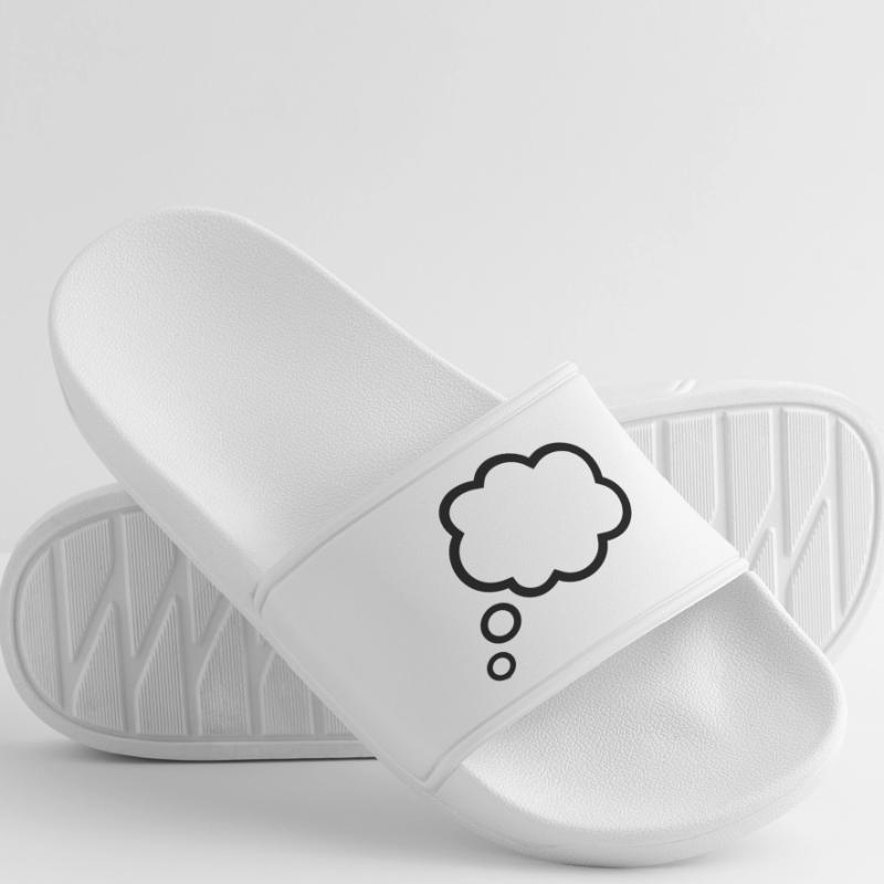 Thinking Bubble Comic Thought Bubble Bubble Thoughts Men’s Pool Sliders