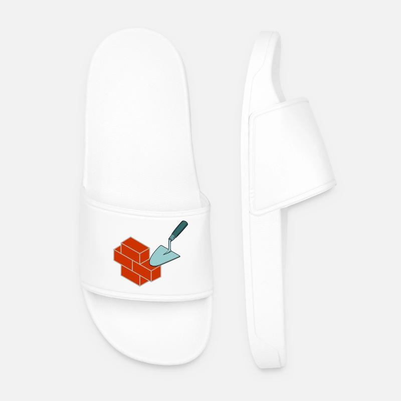 Bricklayer stones - Men’s Pool Sliders - white