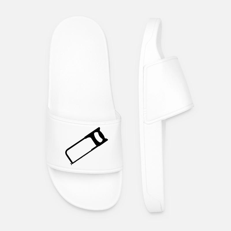 hacksaw tools - Men’s Pool Sliders - white