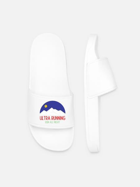 Ultra Running – Run All Night - Men’s Pool Sliders - white