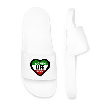 Women life freedom - Männer Badelatschen - Weiß - Vorne