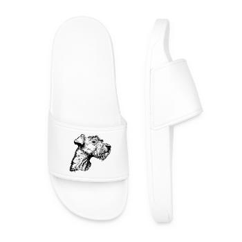 Portrait de terrier irlandais - Claquettes Homme - blanc - Devant