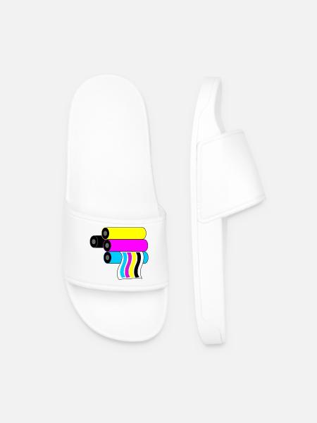 Printing logo 3 - Men’s Pool Sliders - white