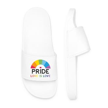 Pride - Love is Love. - Men’s Pool Sliders - white - Front
