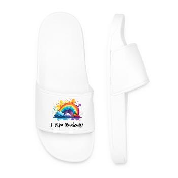 J’adore les arcs-en-ciel - Claquettes Homme - blanc - Devant