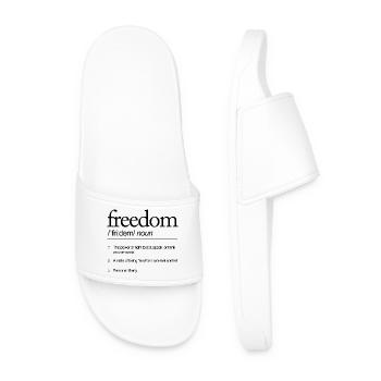 Freedom Definitely Speaking Action Thinking - Men’s Pool Sliders - white - Front