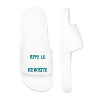 RETRAITE. RETRAITE. RETRAITEE. SENIOR. MAMIE. PAPY - Claquettes Homme - blanc - Devant