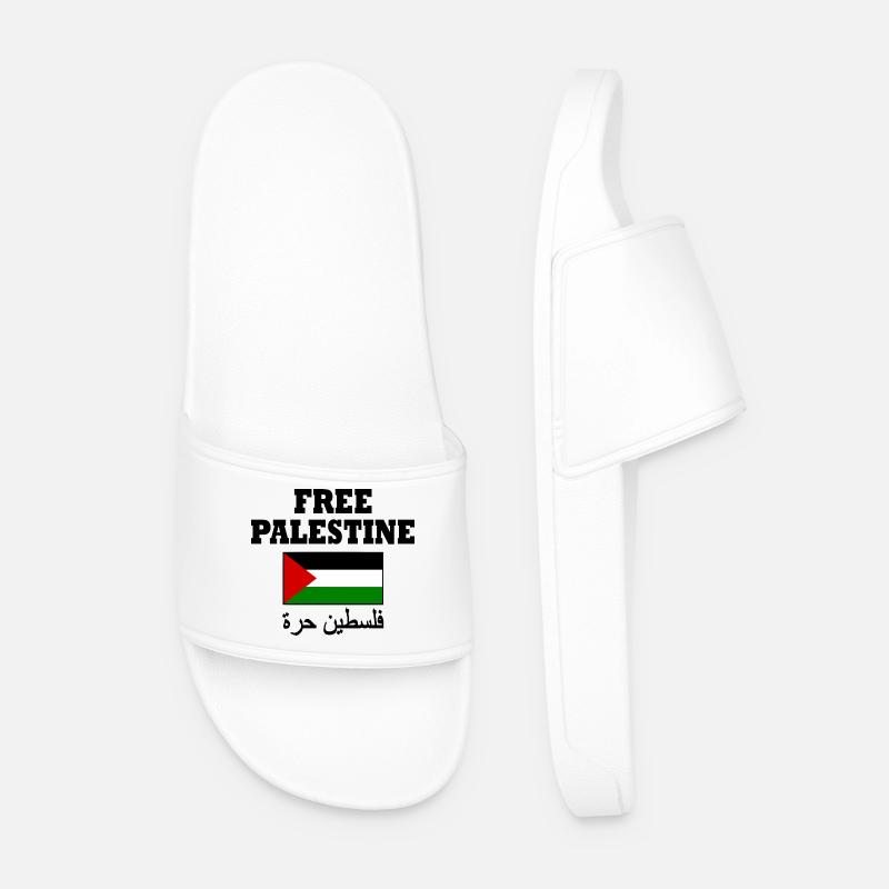 Free palestine - Männer Badelatschen - Weiß