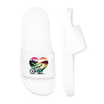 Sunset Heart Rainbow Road - Claquettes Homme - blanc - Devant