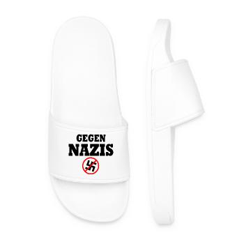 Gegen nazis - Männer Badelatschen - Weiß - Vorne