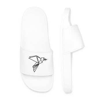 Origami colombe de la paix transparente - Claquettes Homme - blanc - Devant
