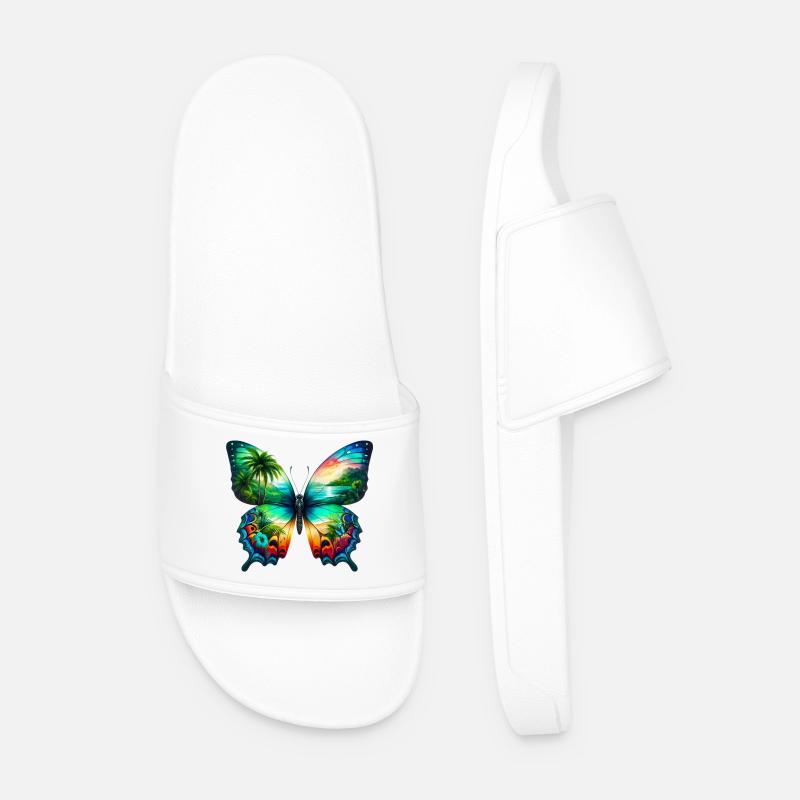 Papillon - Claquettes Homme - blanc