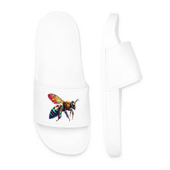 Bee - Men’s Pool Sliders - white - Front