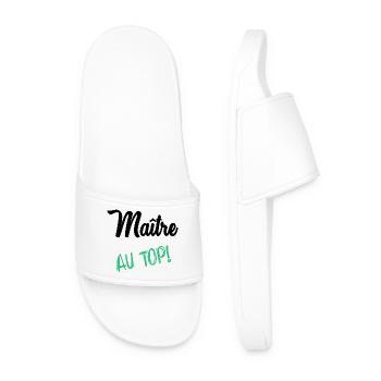 MAITRE. MAÎTRESSE. MERCI - Claquettes Homme - blanc - Devant