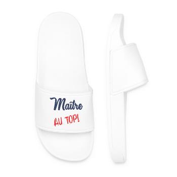 MASTER AT THE TOP - Men’s Pool Sliders - white - Front