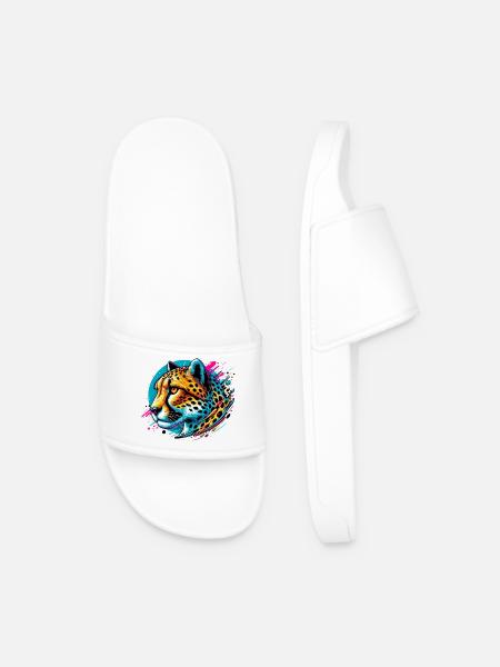 Cheetah - Men’s Pool Sliders - white