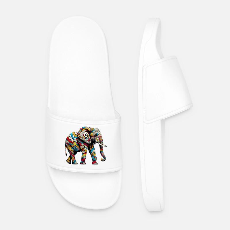 Elefant - Männer Badelatschen - Weiß
