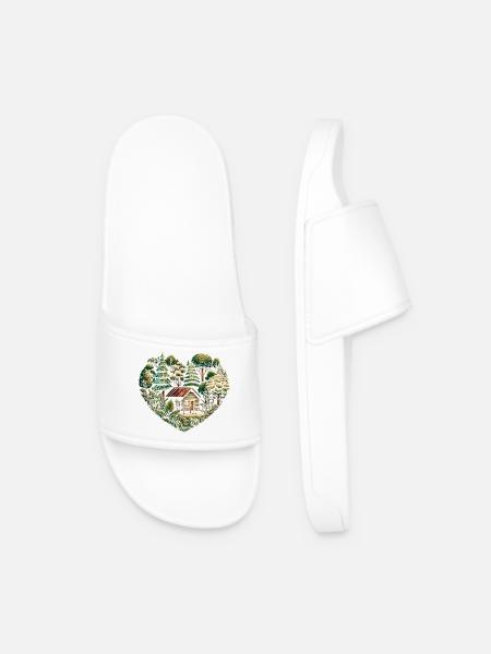 living close to nature with a tiny house in the forest - Men’s Pool Sliders - white