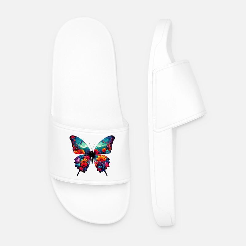 Butterfly - Men’s Pool Sliders - white