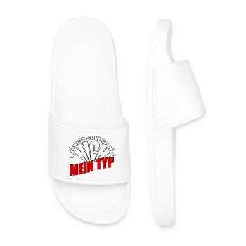 You're so NICH my TYPE Retro lettering - Men’s Pool Sliders - white - Front