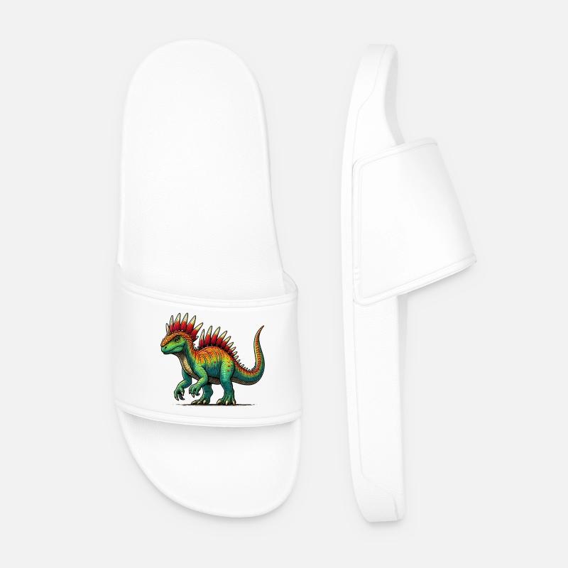 Dinosaur - Men’s Pool Sliders - white