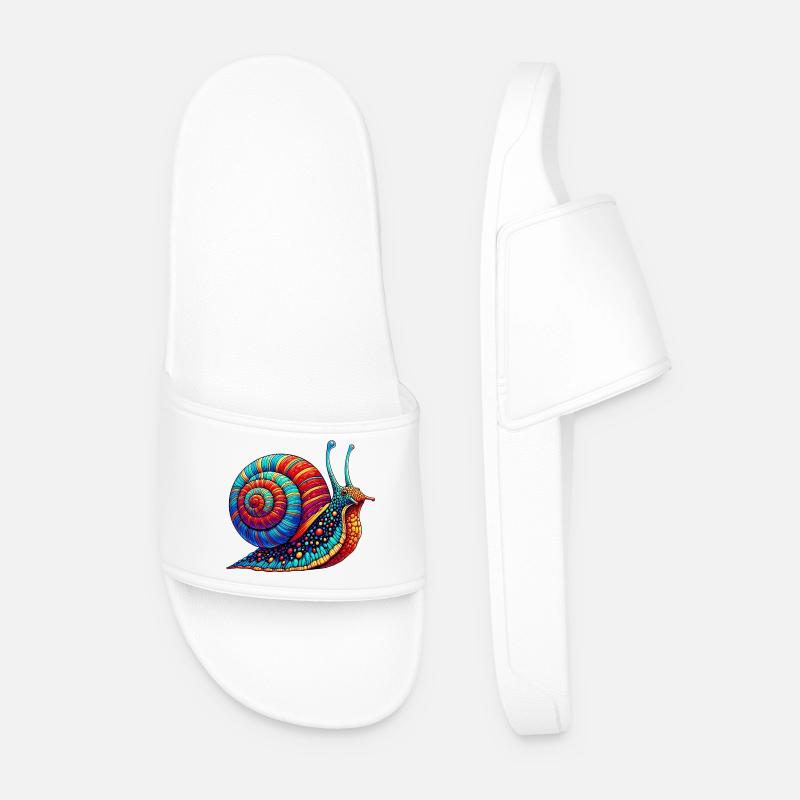 Snail - Men’s Pool Sliders - white