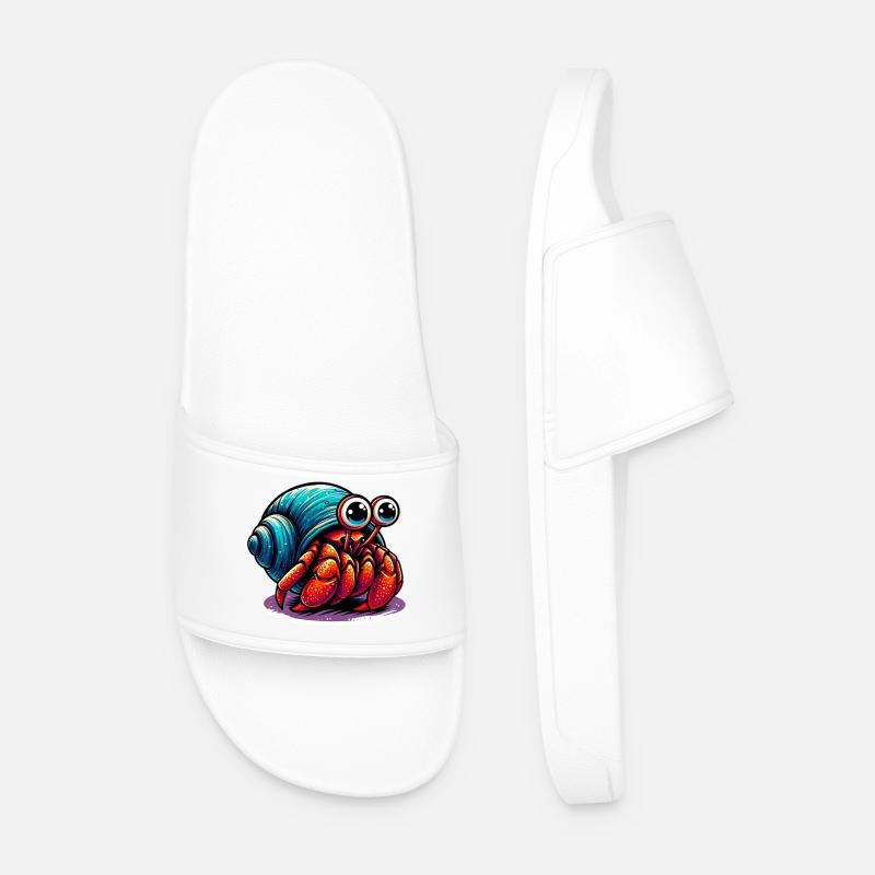 Hermit crab - Men’s Pool Sliders - white