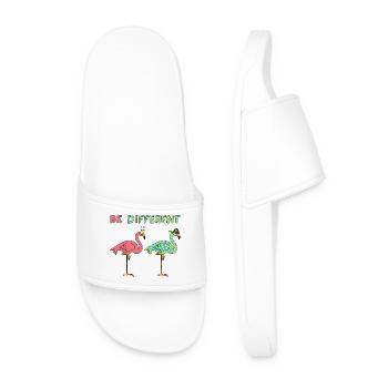 Different Flamingo - Men’s Pool Sliders - white - Front