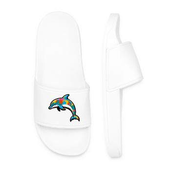 Dolphin - Men’s Pool Sliders - white - Front