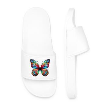 Butterfly - Men’s Pool Sliders - white - Front