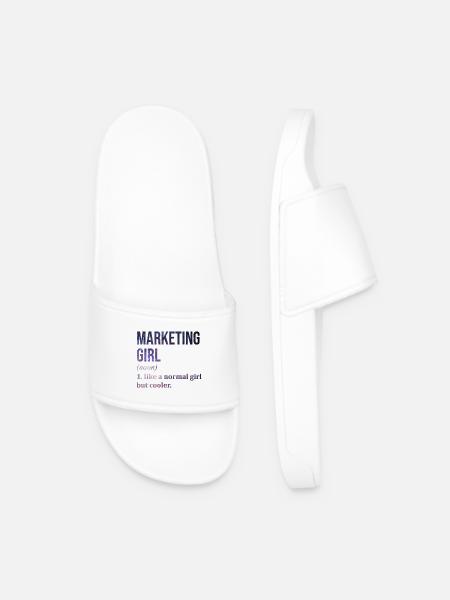 Marketing Marketing Marketing - Claquettes Homme - blanc