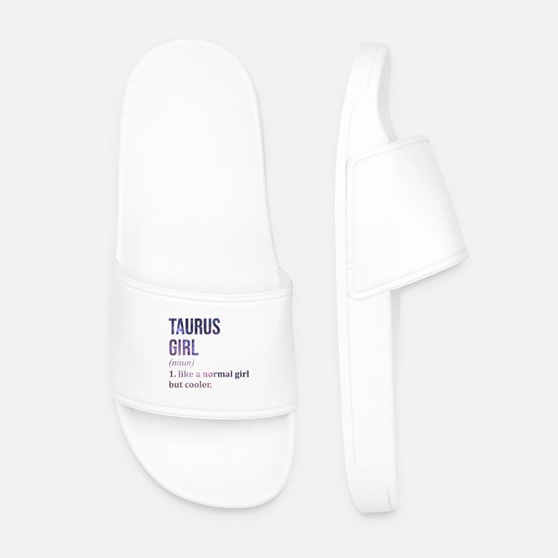 Stier - Männer Badelatschen - Weiß