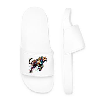 Cheetah - Men’s Pool Sliders - white - Front