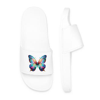 Schmetterling - Männer Badelatschen - Weiß - Vorne