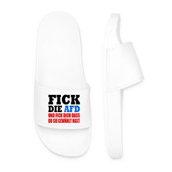 Fuck the AfD - Men’s Pool Sliders - white - Front
