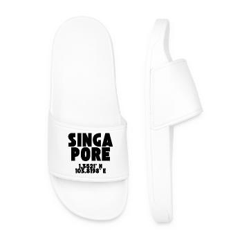 Singapore - Design with coordinates - Men’s Pool Sliders - white - Front