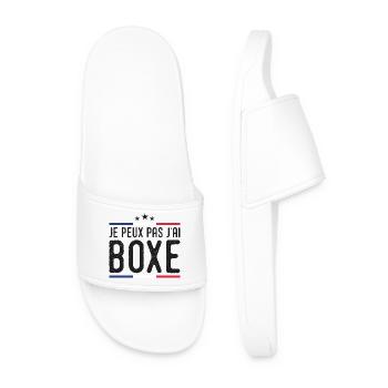 Boxing I Can't I Boxed Boxing France - Men’s Pool Sliders - white - Front