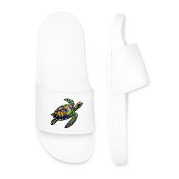Sea turtle - Men’s Pool Sliders - white - Front