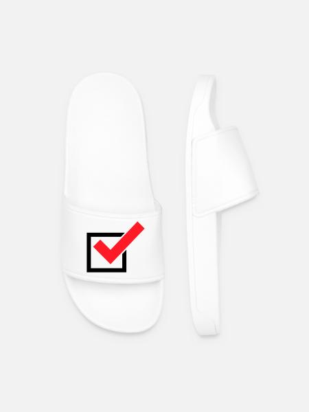 Tick Tick icon - Men’s Pool Sliders - white