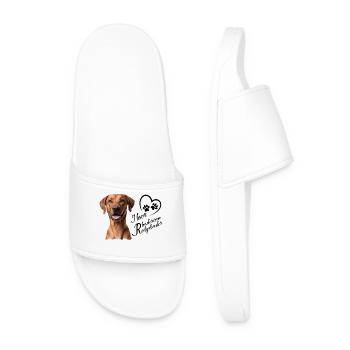 Ich liebe Rhodesian Ridgebacks - Männer Badelatschen - Weiß - Vorne