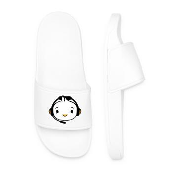 Duck Gamer Gaming Voice Chat Headset Console Game - Men’s Pool Sliders - white - Front