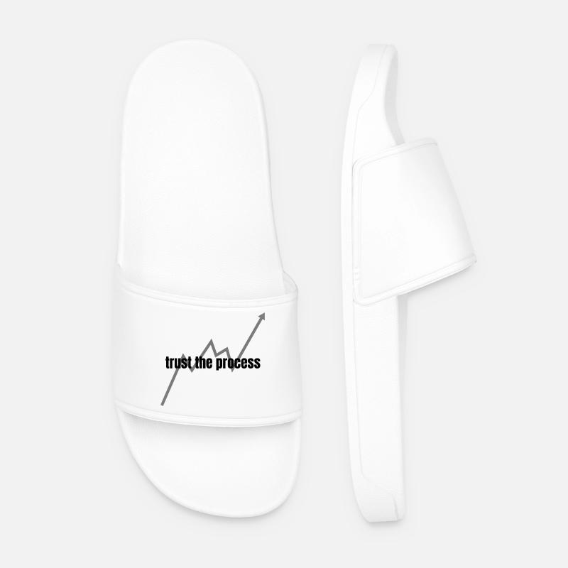 trust the process - Männer Badelatschen - Weiß