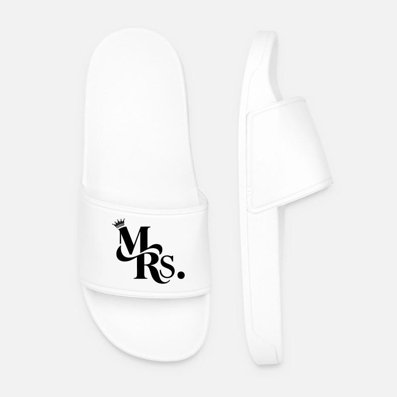 Mrs. & Krone, customizable - Men’s Pool Sliders - white