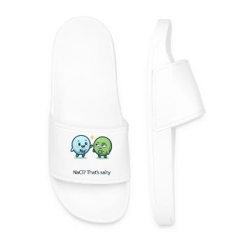 NaCl? That's salty – Chemistry with taste - Men’s Pool Sliders - white - Front