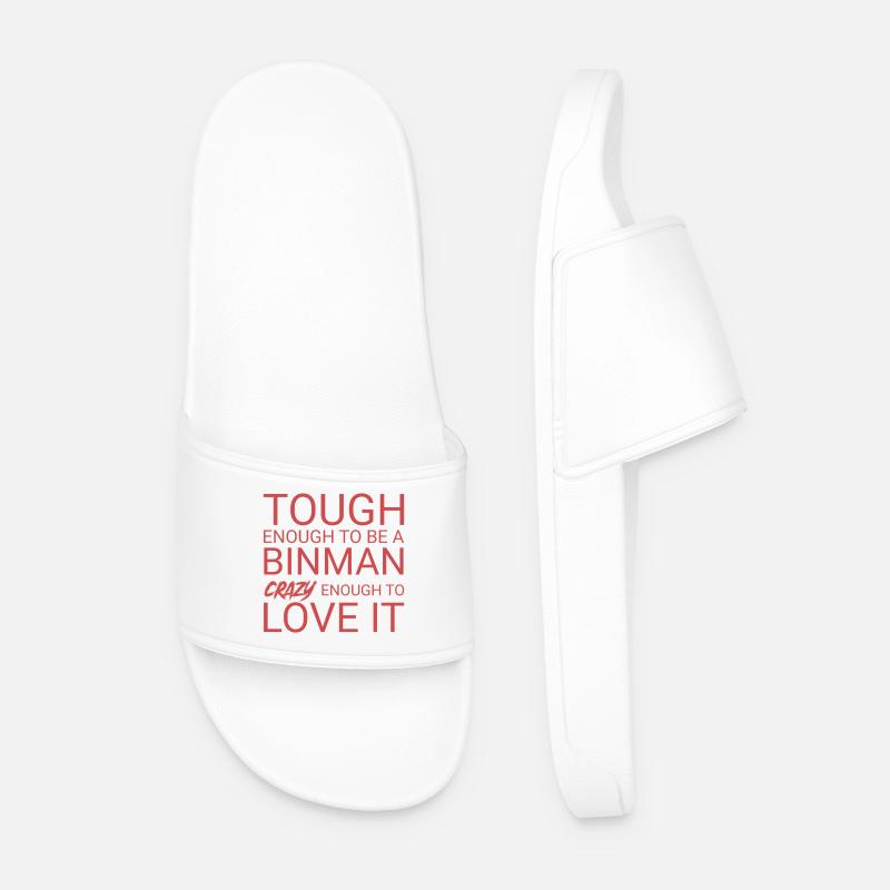 Binman Crazy - Männer Badelatschen - Weiß