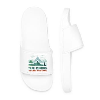 Le trail running, comme la course à pied mais avec des collations - Claquettes Homme - blanc - Devant