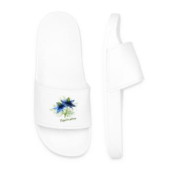 Nigella sativa - illustration botanique - Claquettes Homme - blanc - Devant